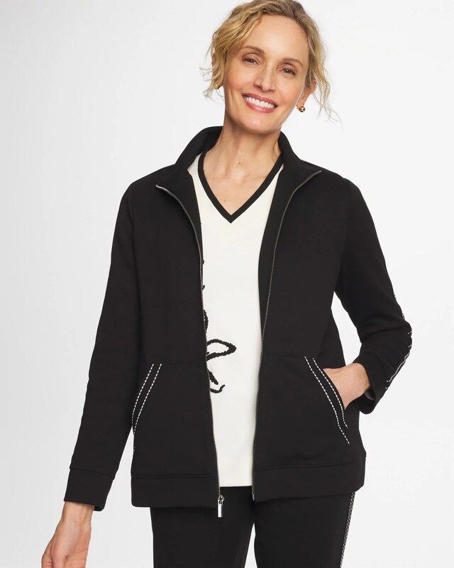 Zenergy Double-Knit Pick Stitch Jacket - image 1